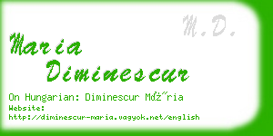 maria diminescur business card